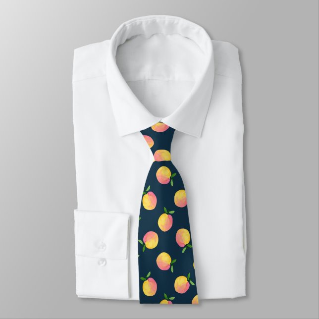 Corbata Patrón de melocotón de verano (Atado)