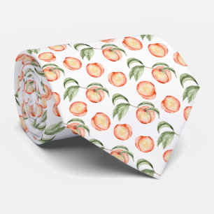 Corbata Patrón de melocotón de verano en acuarela