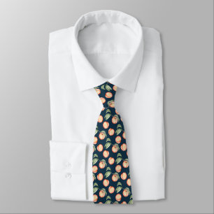 Corbata Patrón de melocotón de verano en acuarela