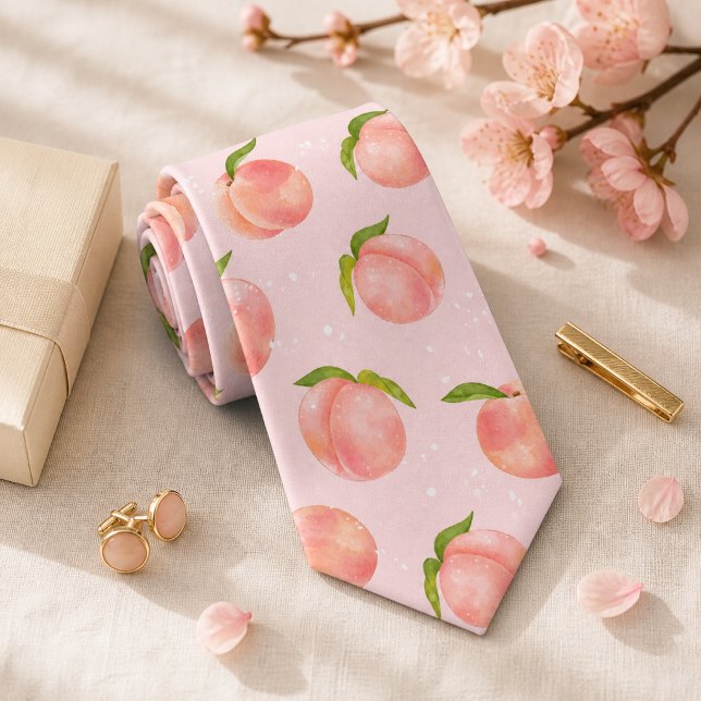 Corbata Patrón de melocotón de verano grande dulce (Subido por el creador)
