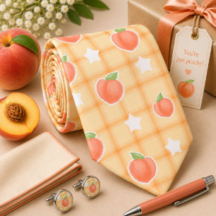 Corbata Patrón de melocotón de verano Kawaii