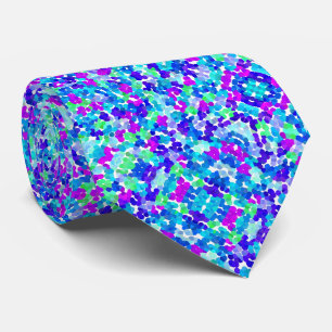 Corbata Patrón de meñiques violeta aqua azul lindo