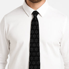 Corbata Patrón de Molécula de benceno negro