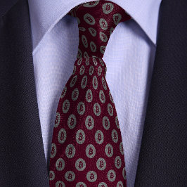 Corbata Patrón de moneda de cifrado de bitcoin de Borgoña 