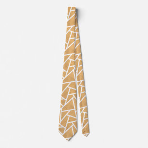 Corbata Patrón de mosaico amarillo y blanco