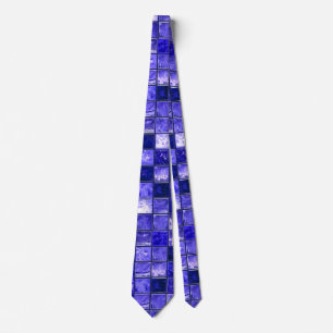 Corbata Patrón de mosaico azul