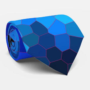 Corbata Patrón de mosaico azul profundo del océano