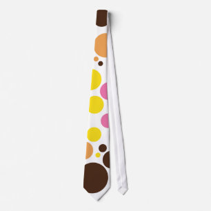 Corbata Patrón de mosaico de lunares retro #4