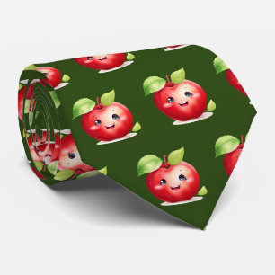 Corbata Patrón de mosaico de manzana personalizado