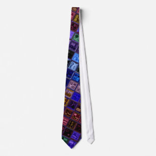 Corbata Patrón de mosaico de vidrio teñido #19