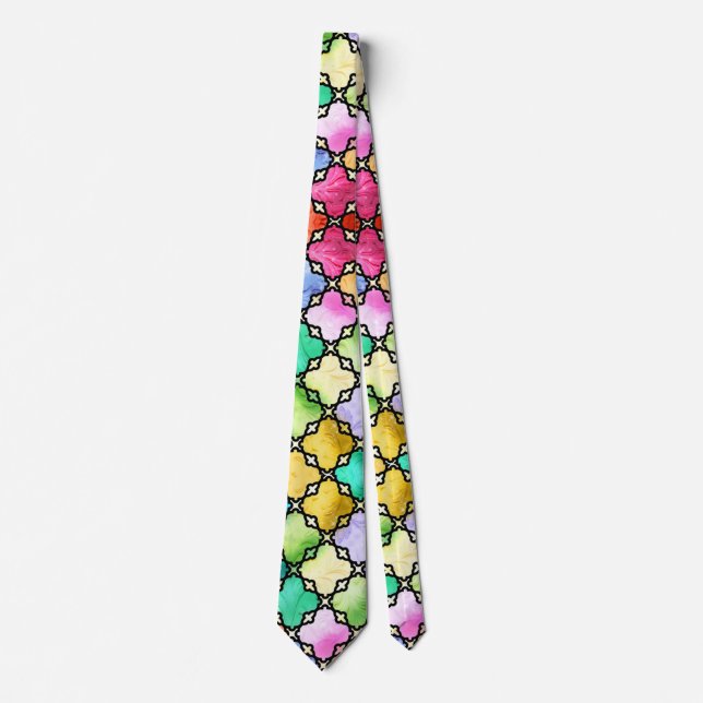 Corbata Patrón de mosaico del arco iris (Anverso)