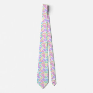 Corbata Patrón de mosaico del arcoiris pastel