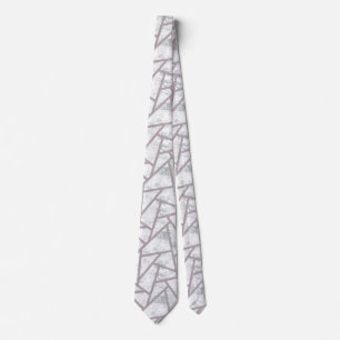 Corbata Patrón de mosaico gris pálido
