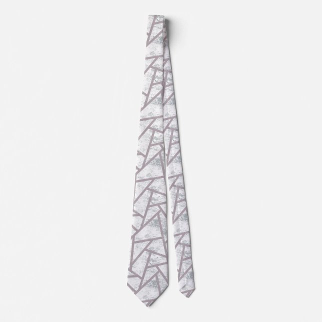 Corbata Patrón de mosaico gris pálido (Anverso)