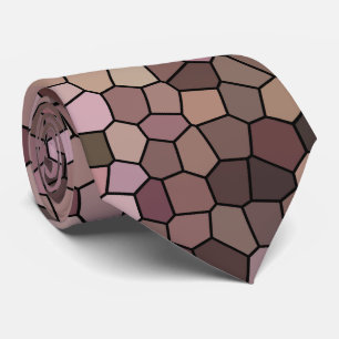 Corbata Patrón de mosaico marrón