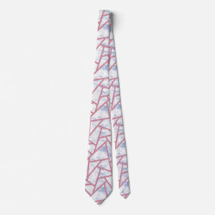 Corbata Patrón de mosaico rosa y azul