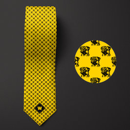 Corbata Patrón de mostaza amarilla