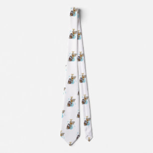 Corbata patrón de música de guitarra