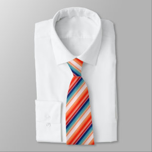 Corbata Patrón de Naranja azul de línea