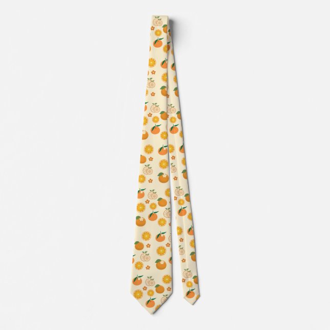 Corbata Patrón de Naranjas (Anverso)