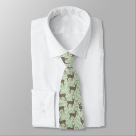 Corbata Patrón de naturaleza de la hoja de ciervo