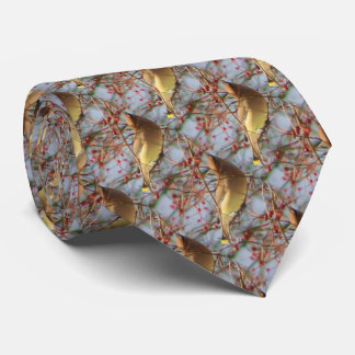 Corbata Patrón de naturaleza de pájaro cedro