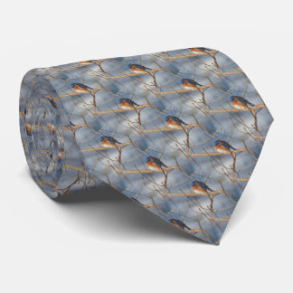 Corbata Patrón de naturaleza del pájaro azul del invierno