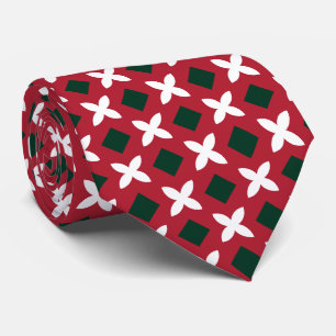 Corbata Patrón de Navidad tradicional rojo, verde y blanco