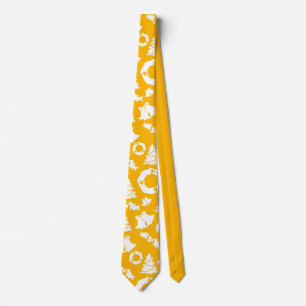Corbata Patrón de Navidades amarillos