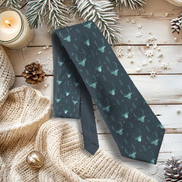 Corbata Patrón de Navidades de filas de anclajes de ciervo