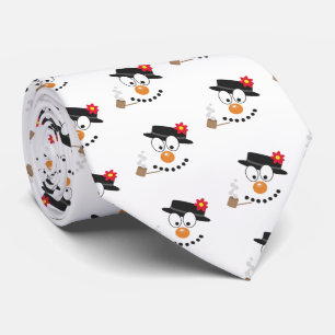 Corbata Patrón de Navidades de Novedad lindo de Snowman Fu