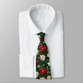 Corbata Patrón de Navidades florales