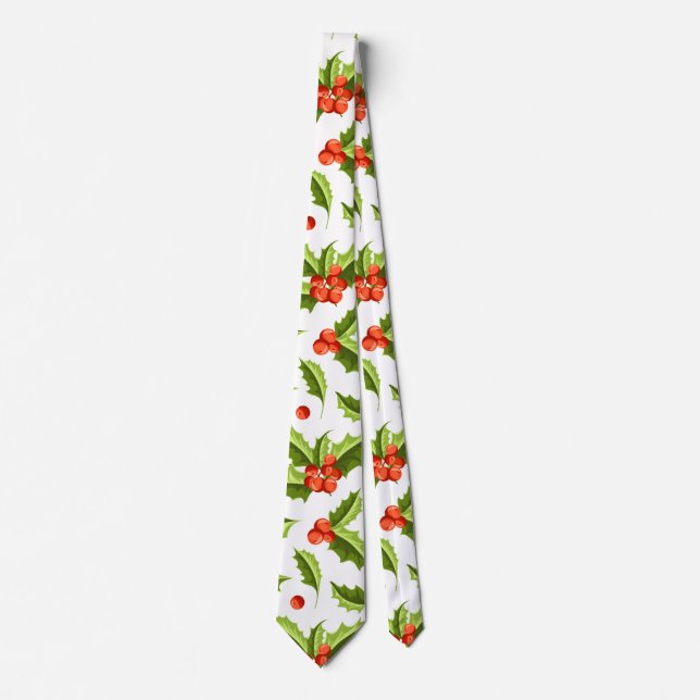 Corbata Patrón de navidades Holly y Berry (Anverso)