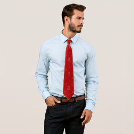 Corbata Patrón de Navidades rojos.Árboles festivos y copos