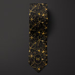 Corbata Patrón de neuronas doradas sobre fondo negro<br><div class="desc">Sumérjase en un mundo de elegancia con un giro científico con nuestro patrón de neuronas doradas sobre corbata de fondo negro. Diseñado meticulosamente para mostrar intrincados diseños de neuronas, este empate es una mezcla perfecta de moda y ciencia. El patrón de neuronas doradas se destaca en el elegante fondo negro,...</div>