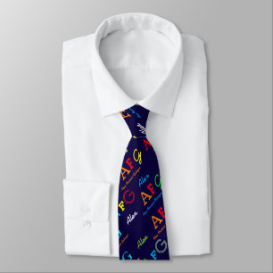 Corbata patrón de nombres de colores
