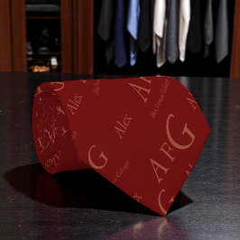 Corbata patrón de nombres, personalizado