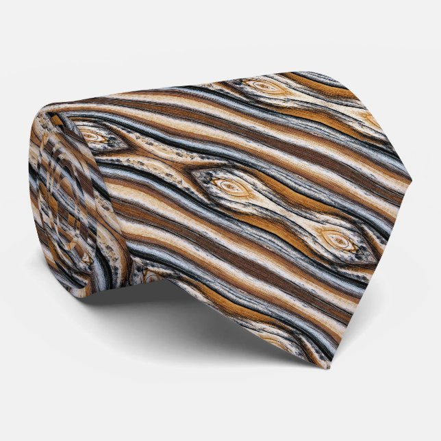 Corbata Patrón de nudo de grano de madera (Enrollado)