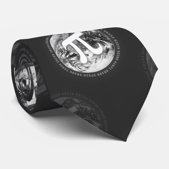 Corbata Patrón de número de Pi | Nerd (Enrollado)