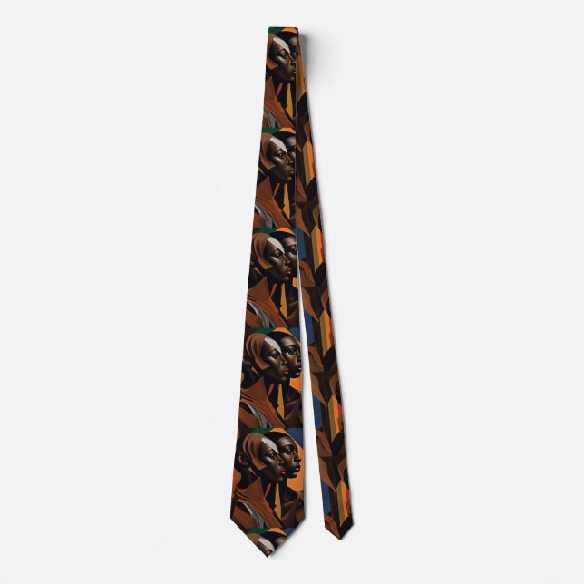 Corbata patrón de obra de arte africano (Anverso)