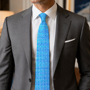 Corbata Patrón de octágono azul moderno