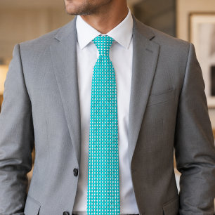 Corbata Patrón de octágono turquesa moderno