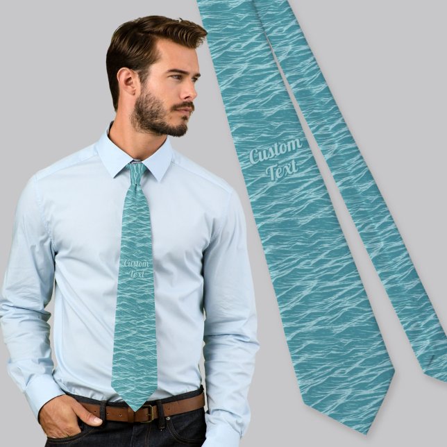 Corbata Patrón de olas del océano turquesa (Subido por el creador)