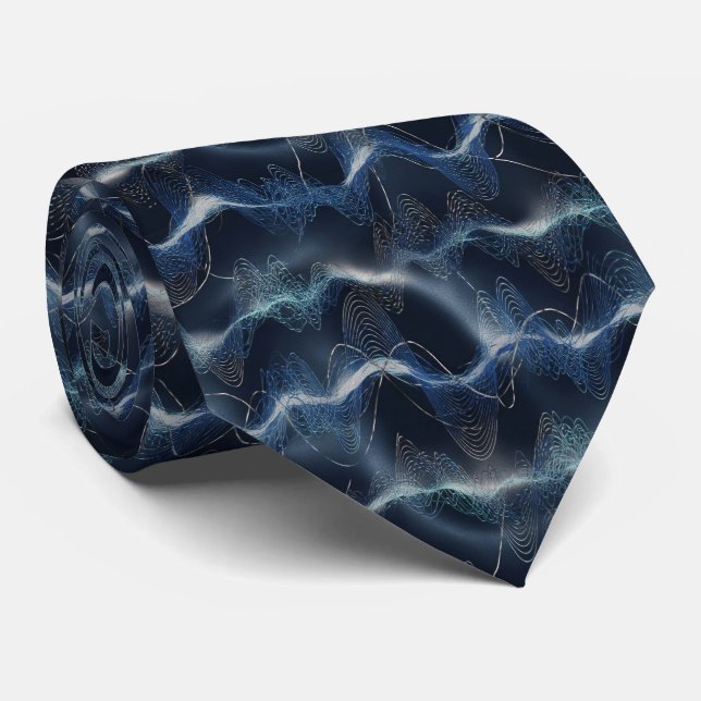 Corbata Patrón de onda de energía abstracta (Enrollado)