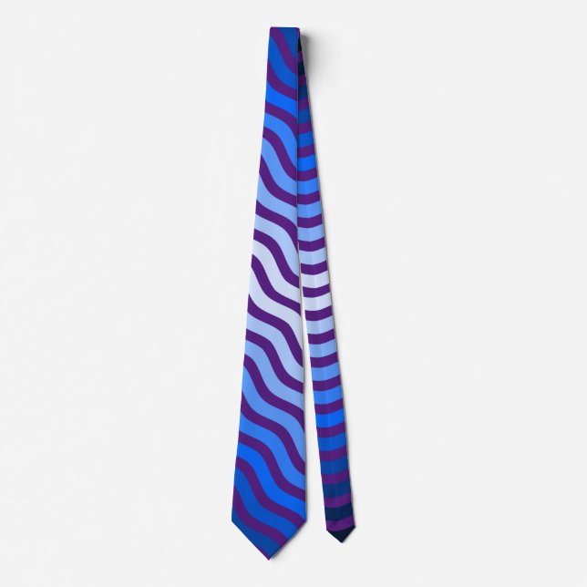 Corbata Patrón de ondas -01 D Purple BG (Anverso)