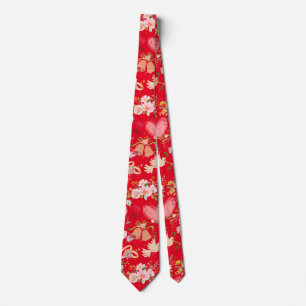 Corbata Patrón de ornamentos bodas Red BG