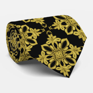 Corbata Patrón de oro negro y falso de los hombres