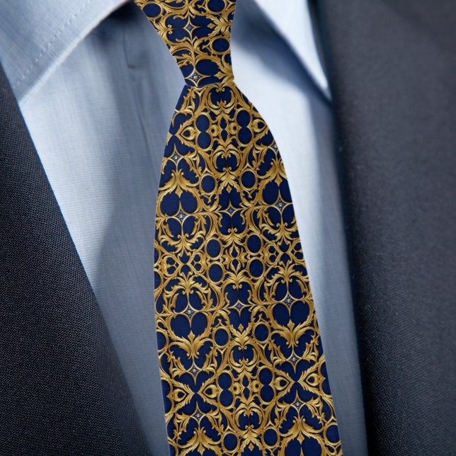 Corbata Patrón de oro sobre zafiro (Subido por el creador)
