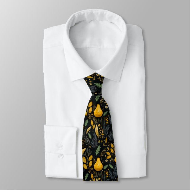 Corbata Patrón de Otoño (Atado)