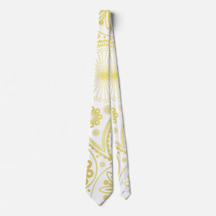 Corbata Patrón de paisajes dorados